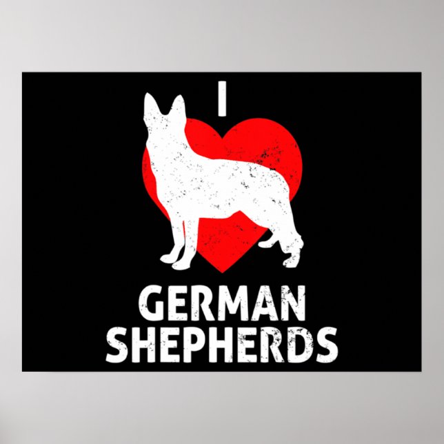 German Shepherd Wolf Dog Poster (Front)