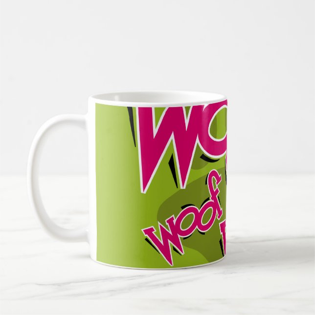 German Shepherd Woof Mug Green (Left)