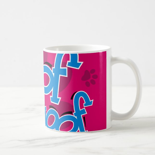German Shepherd Woof Mug Pink (Right)