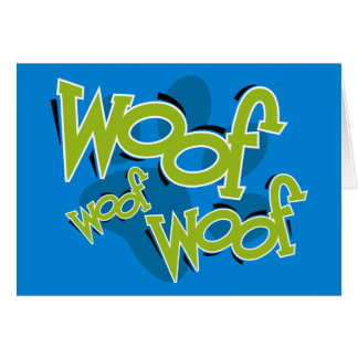 German Shepherd Woof Woof Card