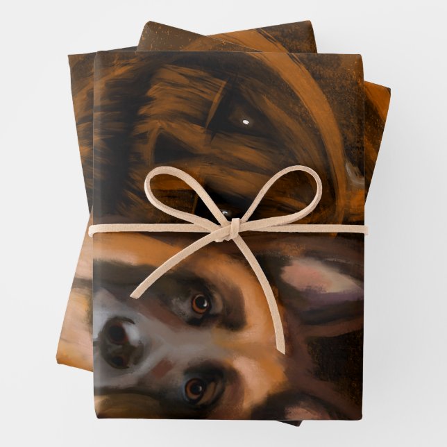 German Shepherd  Wrapping Paper Sheet (In situ)