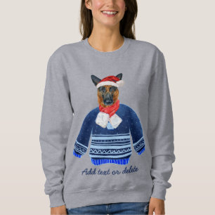 German Shepherd Xmas Ugly Christmas Dog Mum Sweatshirt