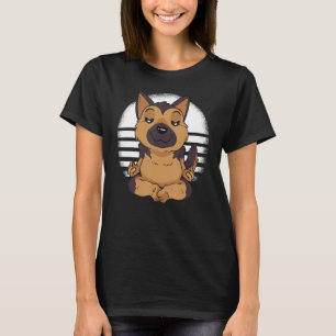 German Shepherd yoga meditation meditate Funny dog T-Shirt