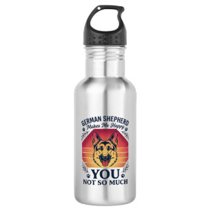 German Shepherd You Dog Retro Sunset Paws_1 532 Ml Water Bottle