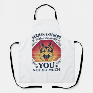 German Shepherd You Dog Retro Sunset Paws_1 Apron