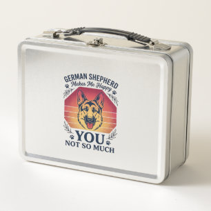 German Shepherd You Dog Retro Sunset Paws_1 Metal Lunch Box