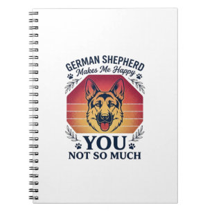 German Shepherd You Dog Retro Sunset Paws_1 Notebook