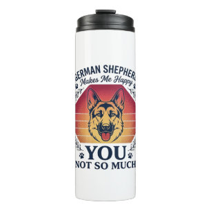 German Shepherd You Dog Retro Sunset Paws_1 Thermal Tumbler
