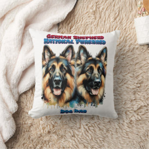 German Shepherds Celebrating National Purebred Day Cushion