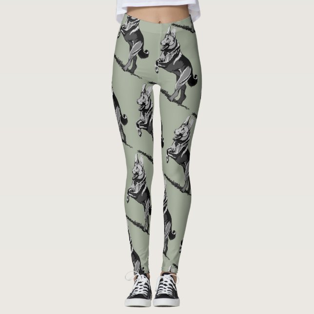 German Shepherds Leggings (Front)