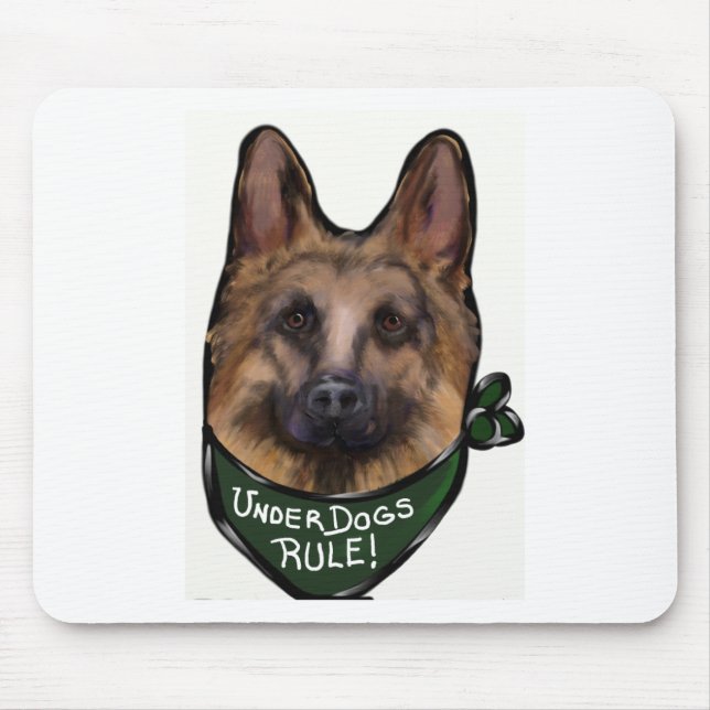 German Shepherds Underdog Mouse Mat (Front)