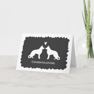 German Shepherds Wedding Congratulations Card