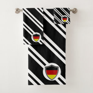 German shield flag bath towel set