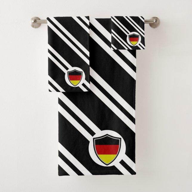 German shield flag bath towel set (Insitu)