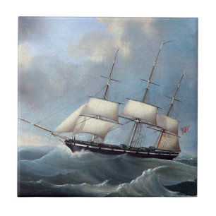 German ship Anne Emilie 1848 Tile