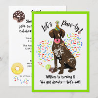 German Short Haired Pointer Birthday Party Invite