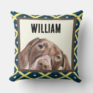 German Short Haired Pointer custom photo frame Cushion