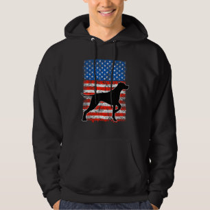 German Short-haired Pointer Dog Silhouette America Hoodie
