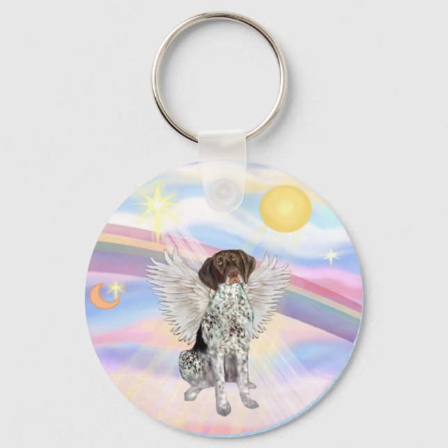 German Short Haired Pointer Key Ring (Front)