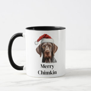 German Short Haired Pointer Santa Hat Christmas Mug