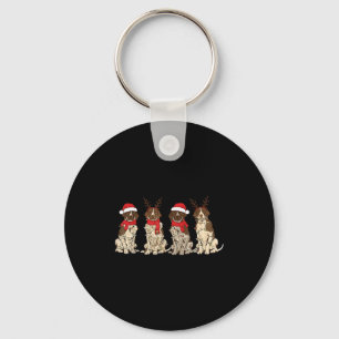 German Shorthair Inter Christmas Gsp Mom Dad Key Ring
