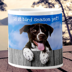 German Shorthair Pointer "Bird Season"  Giant Coff Large Coffee Mug