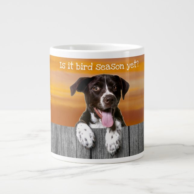 German Shorthair Pointer "Bird Season"  Large Coffee Mug (Front)