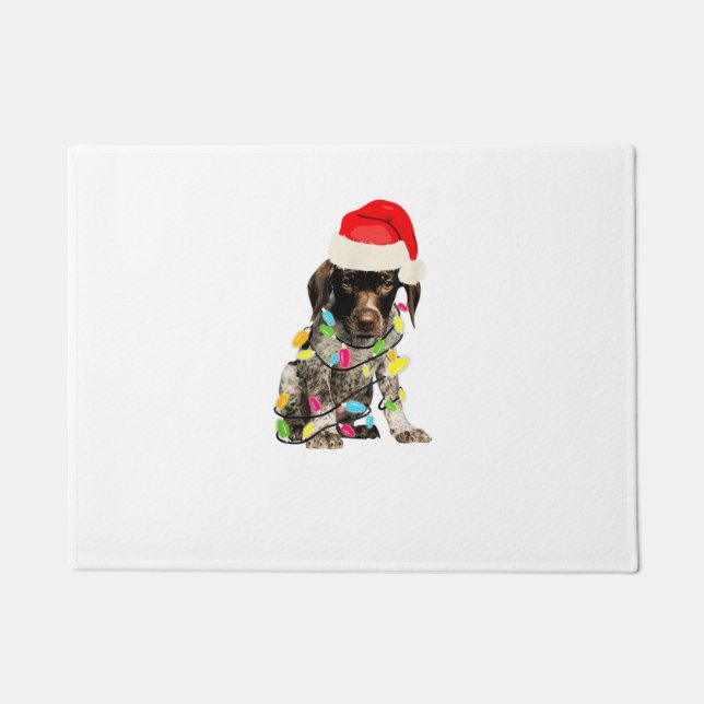 German Shorthair Pointer Christmas Design  Doormat (Front)