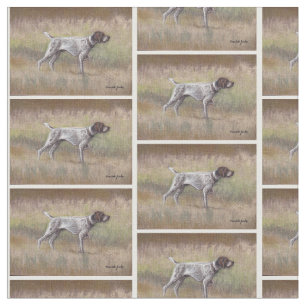 German Shorthair Pointer Dog Art Fabric
