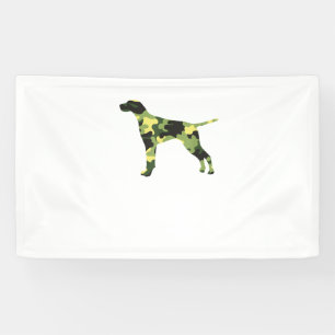 German Shorthair Pointer _ Dog Camouflage Silhouet Banner