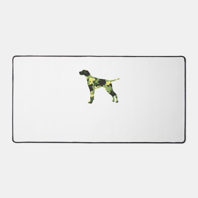 German Shorthair Pointer _ Dog Camouflage Silhouet Desk Mat (Front)