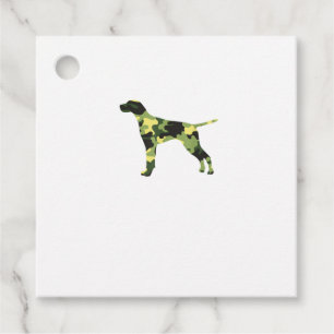 German Shorthair Pointer _ Dog Camouflage Silhouet Favour Tags