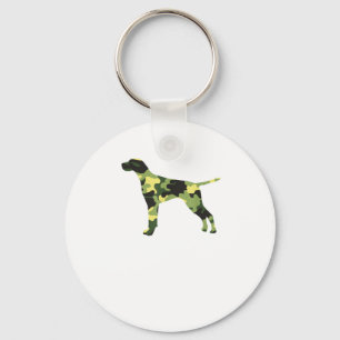 German Shorthair Pointer _ Dog Camouflage Silhouet Key Ring