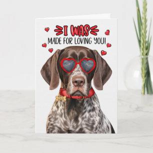 German Shorthair Pointer Dog Loving You Valentine Holiday Card