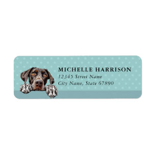 German Shorthair Pointer Dog Return Address Labels