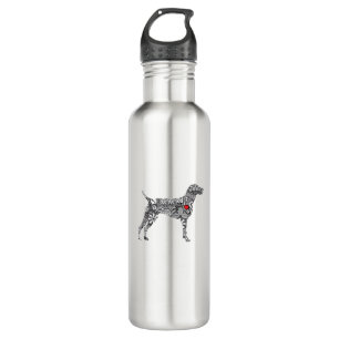 German Shorthair Pointer I GSP Dog Mum I Love Hear 710 Ml Water Bottle