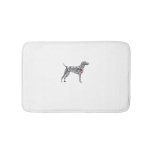 German Shorthair Pointer I GSP Dog Mum I Love Hear Bath Mat