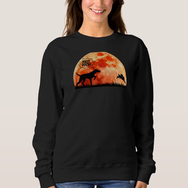 German Shorthair Pointer Nature  Moon Silhouette D Sweatshirt (Front)