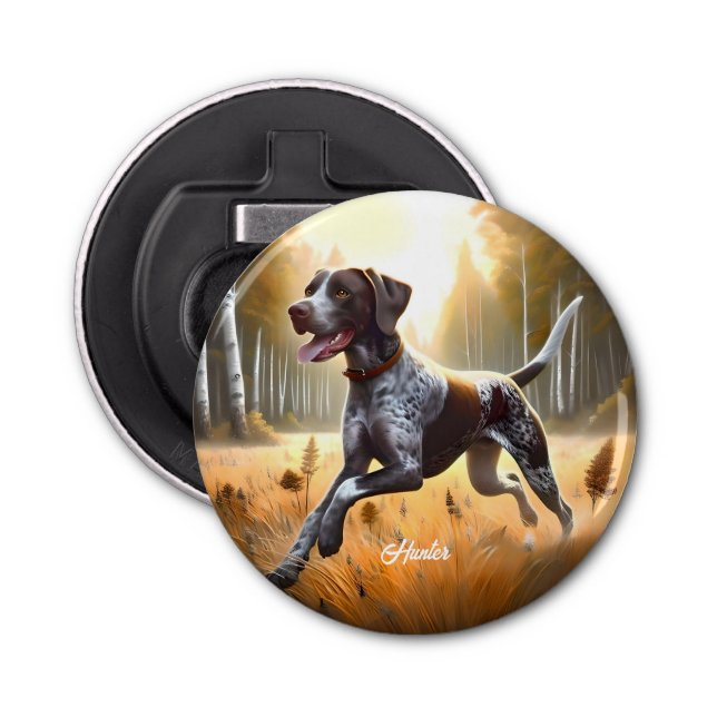 German Shorthair Pointer Running Bottle Opener (Front)
