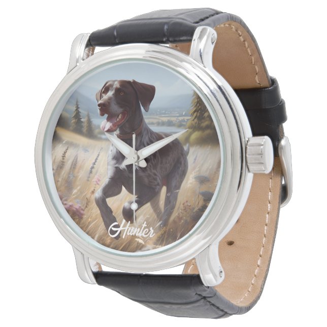 German Shorthair Pointer Running Watch (Angled)