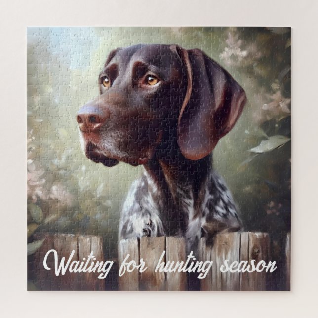 German Shorthair Pointer Waiting Jigsaw Puzzle (Vertical)