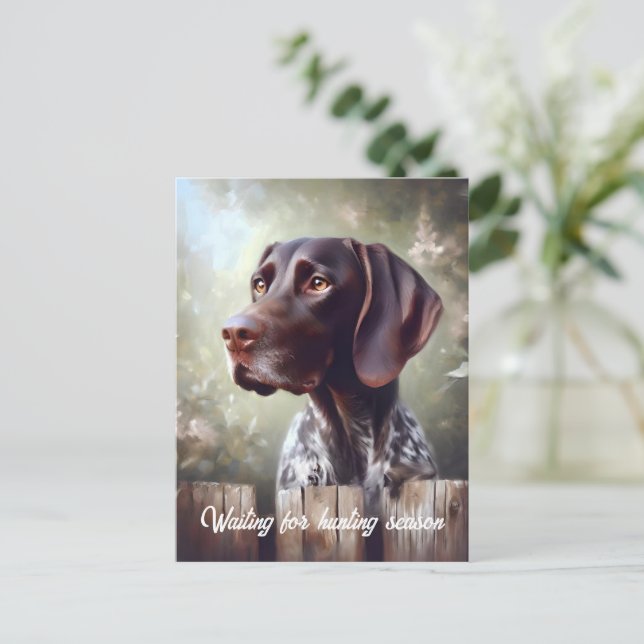 German Shorthair Pointer Waiting Postcard (Standing Front)