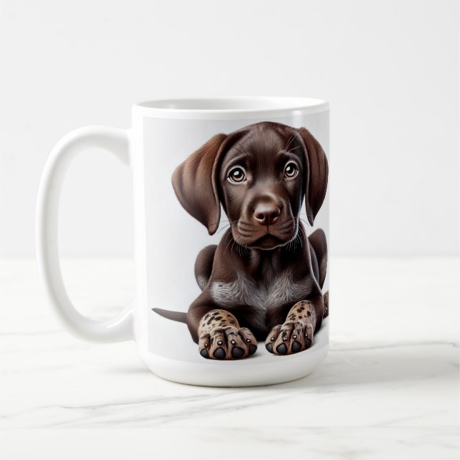 German Shorthair Puppy Coffee Mug (Left)