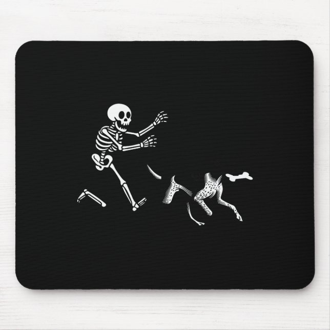 German Shorthaired Inter Running Skeleton Hallowee Mouse Mat (Front)