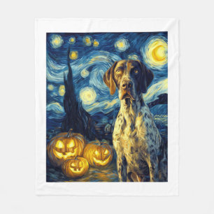 German Shorthaired Pointer 1 Cute Dog Halloween Ja Fleece Blanket