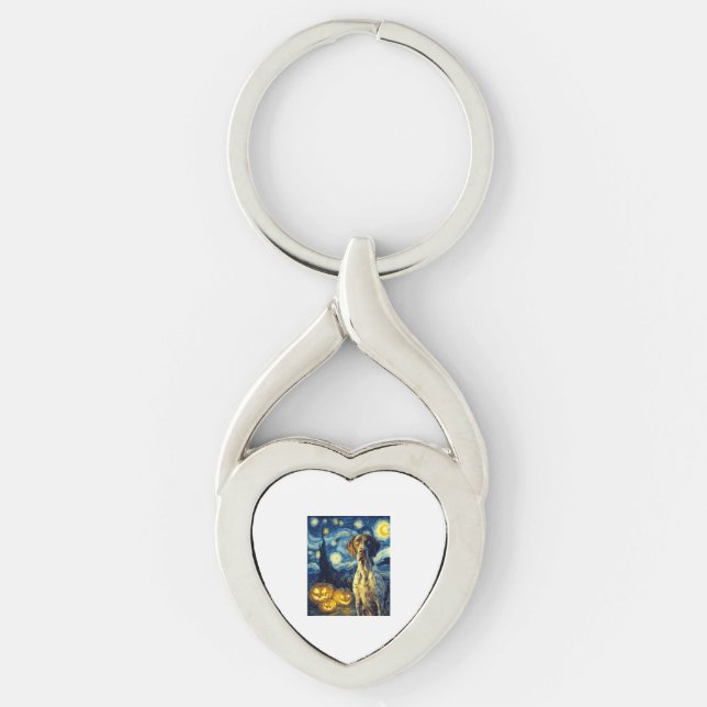 German Shorthaired Pointer 1 Cute Dog Halloween Ja Key Ring (Front)