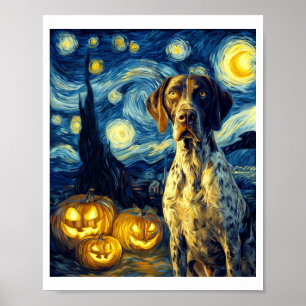 German Shorthaired Pointer 1 Cute Dog Halloween Ja Poster