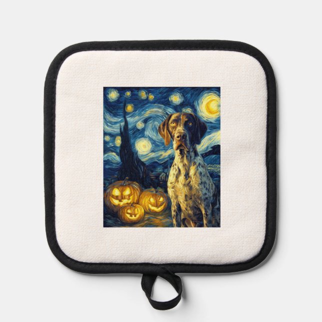 German Shorthaired Pointer 1 Cute Dog Halloween Ja Pot Holder (Front)