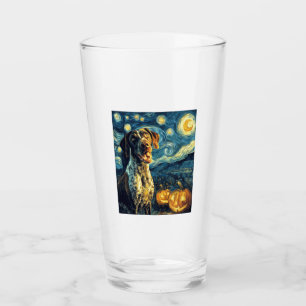 German Shorthaired Pointer 2 Cute Dog Halloween Ja Glass