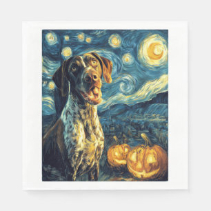 German Shorthaired Pointer 2 Cute Dog Halloween Ja Napkin